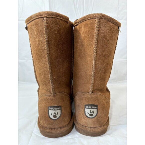 BearPaw Emma Short Suede Boots Hickory Size 11 - Picture 3 of 14
